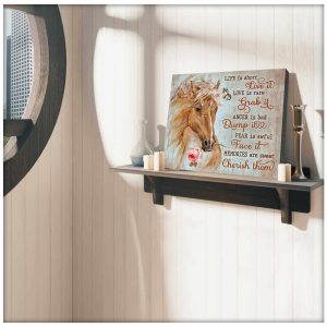Gorgeous Horse Canvas Life Is Short Horse Wall Art Decor 3
