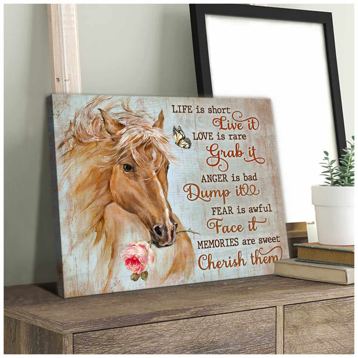 Gorgeous Horse Canvas Life Is Short Horse Wall Art Decor
