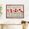 Gorgeous Poppies Mason And Butterflies God Says You Are Canvas Prints Wall Art Decor