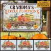 Grandmother Grandchildren Grandma's Little Pumpkins Family Fall Autumn Yard Sign Custom Classic Metal Signs
