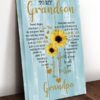 Grandson Canvas To My Grandson Never Forget How Much I Love You