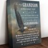 Grandson Canvas To My Grandson Never Forget That I Love You When The Stormy Winds Of Life Eagle Canvas