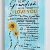 Grandson Canvas To My Grandson Never Forget That I Love You