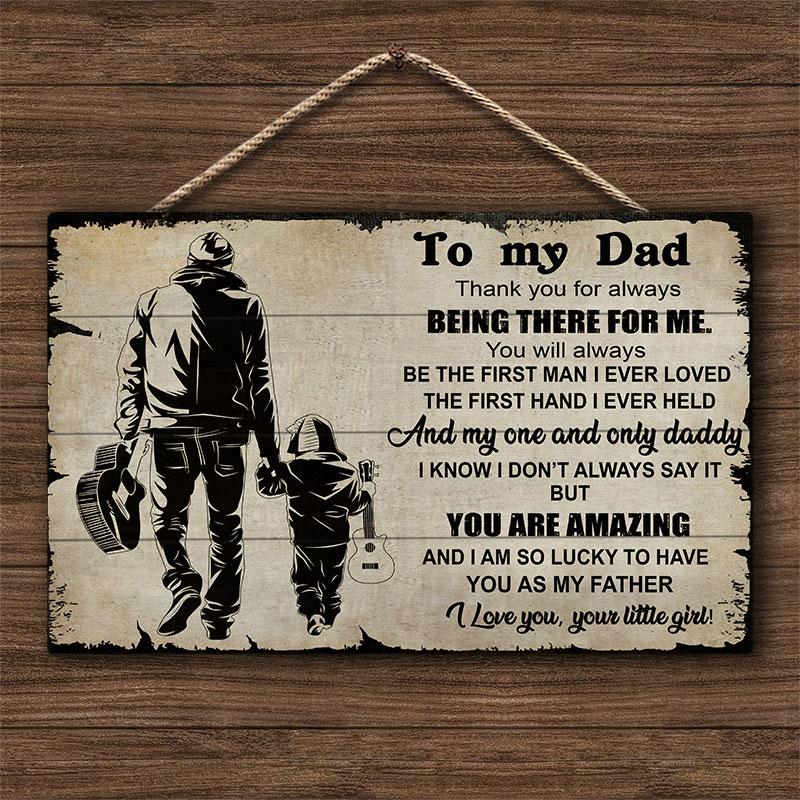 Guitar Being There For Me Customized Wood Rectangle Sign