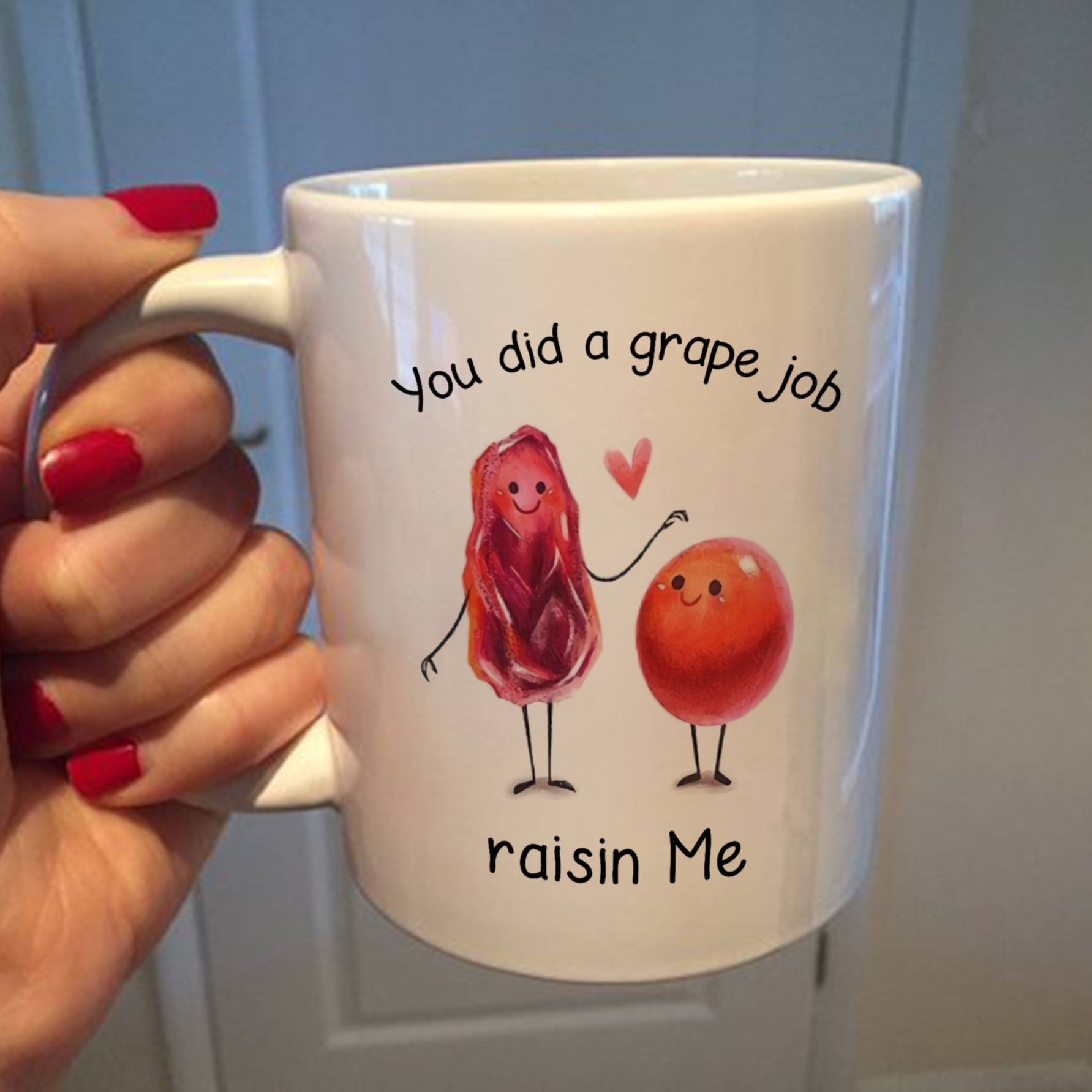 Happy-Fathers-Day-Fathers-Day-Gift-Idea-Gift-For-Dad-Funny-Dad-Mug-You-Did-A-Grape-Job-Mug Happy Father's Day