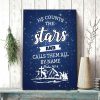 He Counts The Stars And Calls Them All By Name Psalm 147:4 Bible Verse Wall Art Canvas