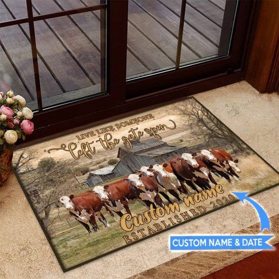 Hereford Personalized Custom Name Doormat Welcome Mat