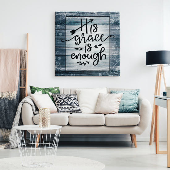His Grace Is Enough Canvas Wall Art 1 3