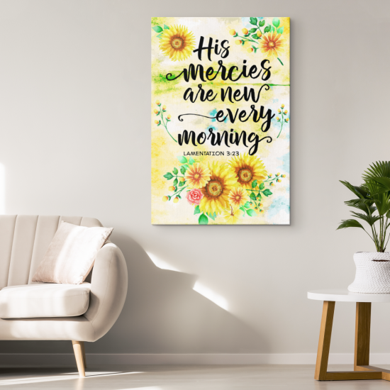 His Mercies Are New Every Morning Lamentations 323 Canvas Wall Art 1 1