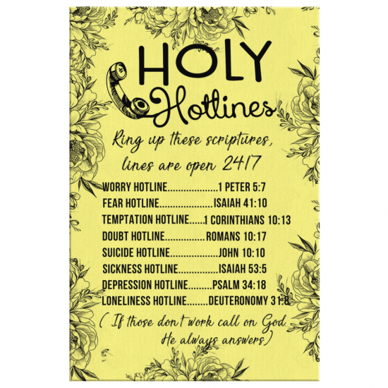 Holy Hotlines Wall Art Canvas Print 2