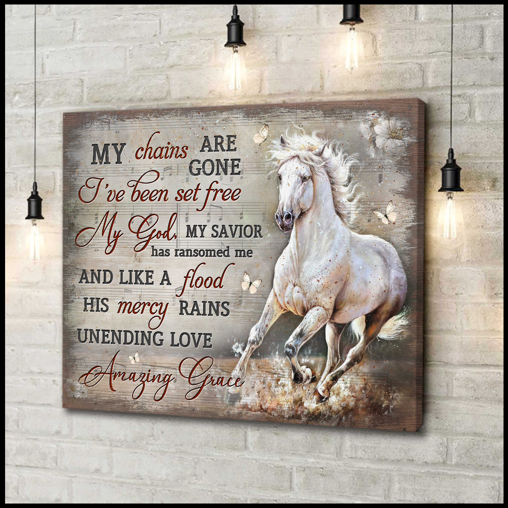 Horse-My-Chains-Are-Gone-Canvas-Prints-Wall-Art-Decor-2 Horse My Chains Are Gone Canvas Prints Wall Art Decor 2
