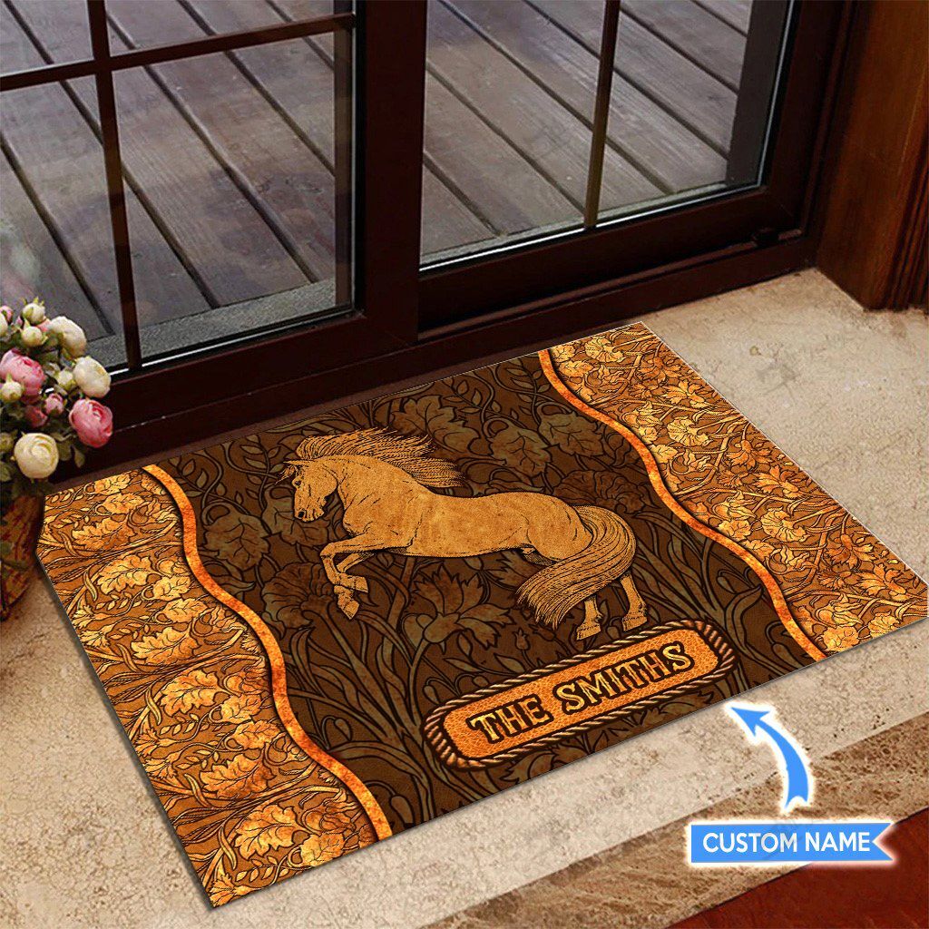 Horse-Personalized-Custom-Name-Doormat-Welcome-Mat Horse Personalized Custom Name Doormat Welcome Mat