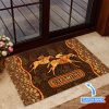Horse Racing Personalized Custom Name Doormat Welcome Mat