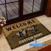 Horse Racing Personalized Custom Name Doormat Welcome Mat