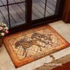 Horse Racing Personalized Custom Name Doormat Welcome Mat