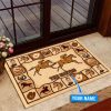 Horse Racing Personalized Custom Name Doormat Welcome Mat