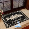 Horse Racing Personalized Custom Name Doormat Welcome Mat