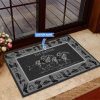 Horse Racingblack Version Personalized Custom Name Doormat Welcome Mat
