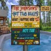 Hot Tub Rules What Happens Here Custom Classic Metal Signs