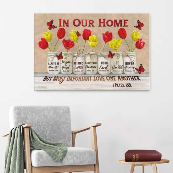 Hourse Rules Bible Verse Canvas Wall Art 1