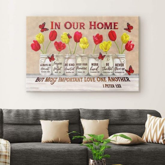 Hourse Rules Bible Verse Canvas Wall Art