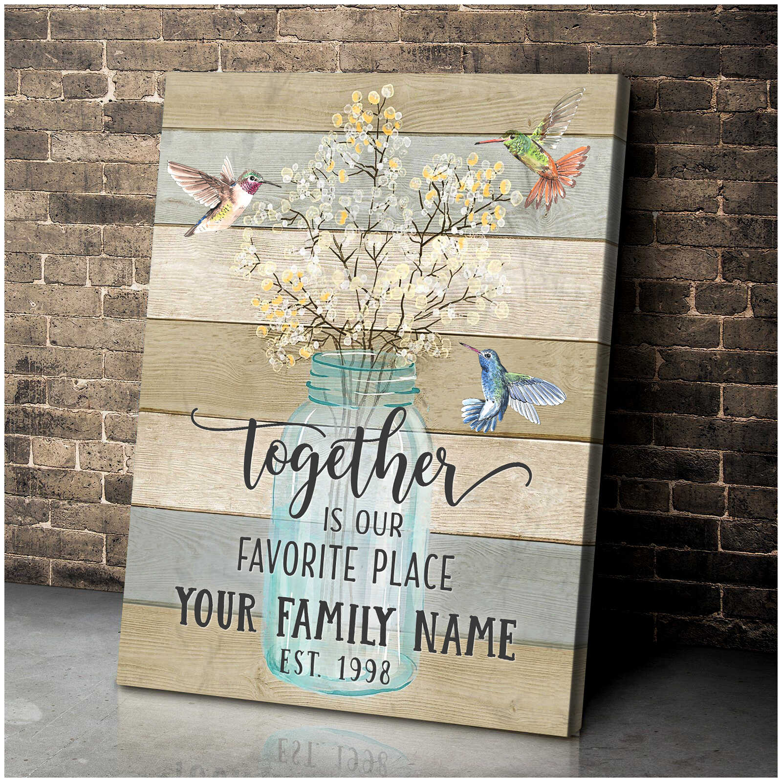 Hummingbird-And-Breath-Flower-Together-Is-Our-Favorite-Place-To-Be-Custom-Family-Name-Custom-Canvas-Prints-Wall-Art-Decor-2 Hummingbird And Breath Flower Together Is Our Favorite Place To Be Custom Family Name Custom Canvas Prints Wall Art Decor 2