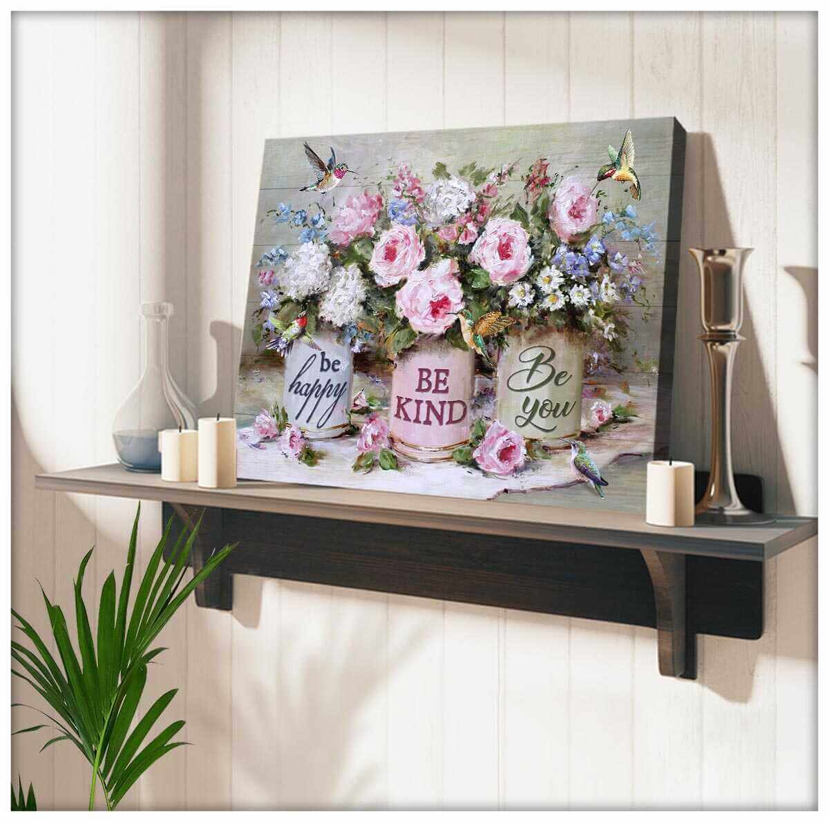 Hummingbird-Canvas-Be-Happy-Be-Kind-Be-You-Wall-Art-Decor-3 Hummingbird Canvas Be Happy Be Kind Be You Wall Art Decor 3