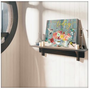 Hummingbird Canvas Live For Today Wall Art Decor 3