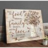 Hummingbird Canvas Wall Art - Bless The Food Before Us Cotton Flowers And Hummingbird Wall Art Decor