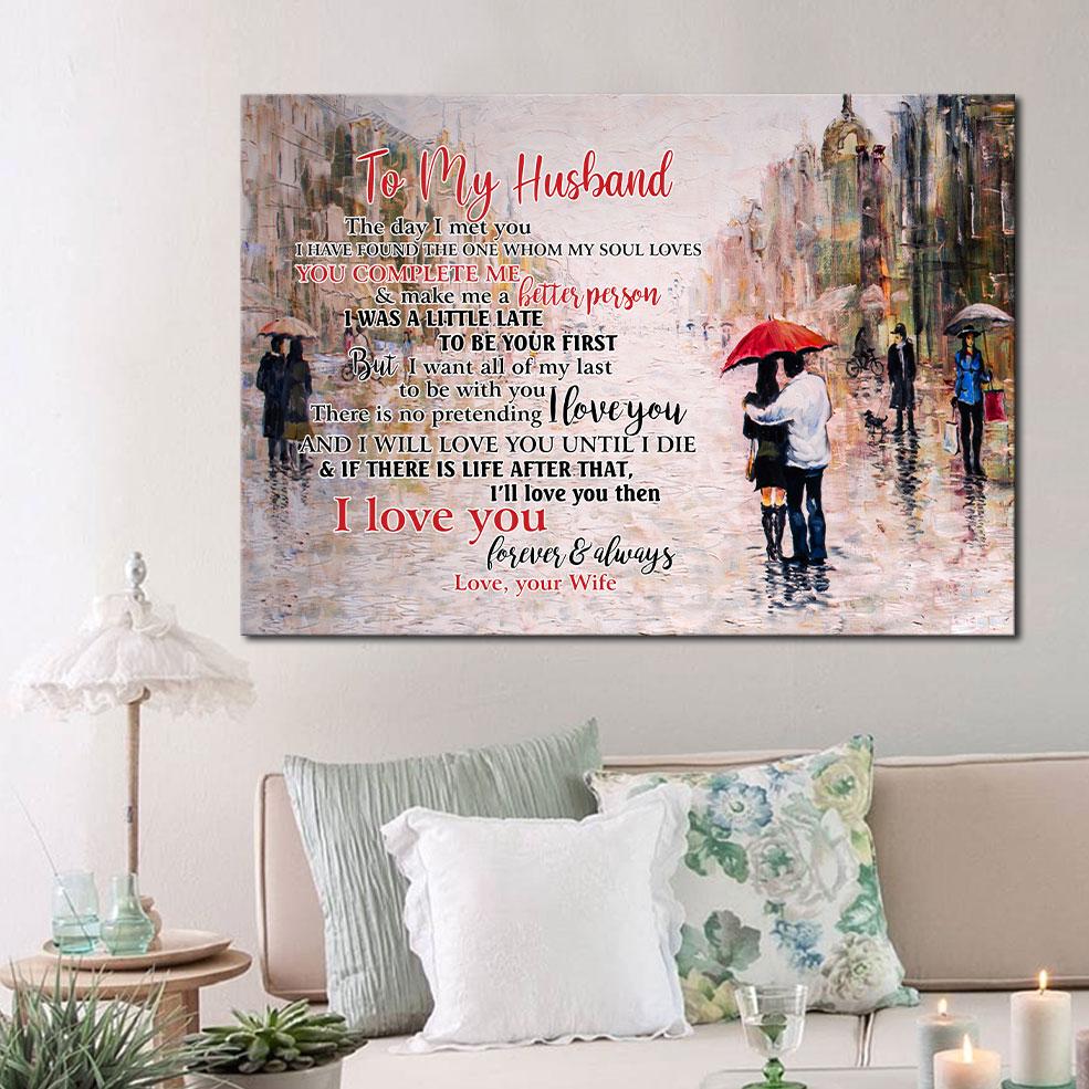 Husband Canvas Wall Art