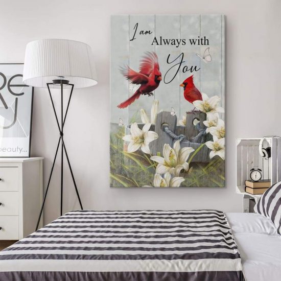 I Am Always With You Cardinal Wall Art Canvas 1