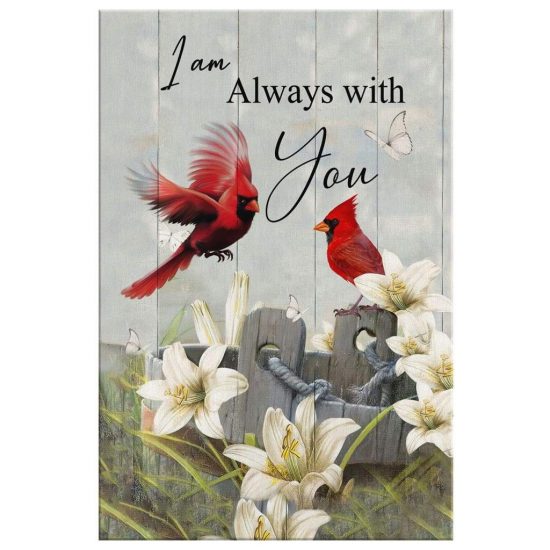 I Am Always With You Cardinal Wall Art Canvas 2