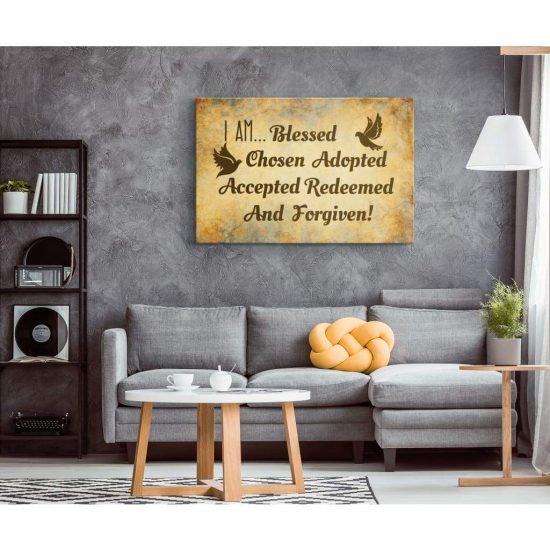 I Am Blessed Wall Art Canvas Christian Wall Art 1