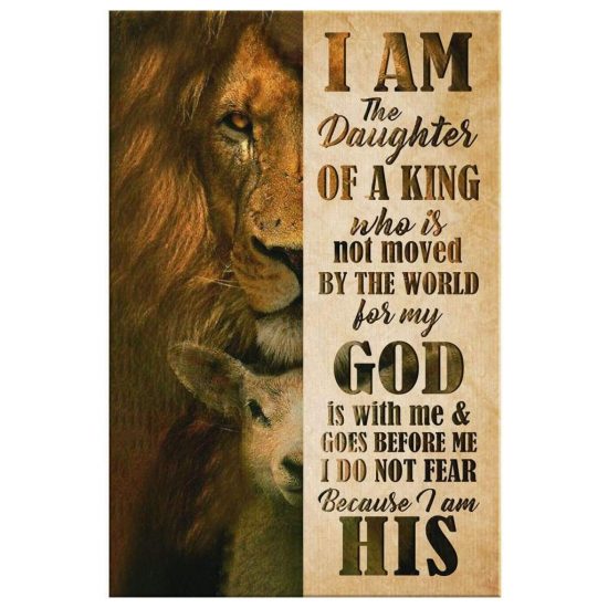 I Am The Daughter Of A King Canvas Wall Art 2