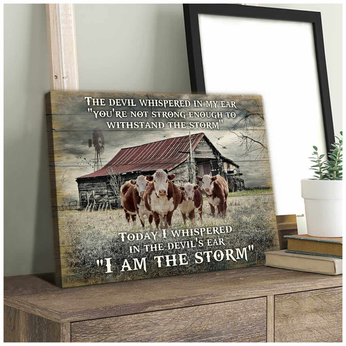 I-Am-The-Storm-Hereford-Cows-Canvas-Wall-Art-1 I Am The Storm Hereford Cows Canvas Wall Art 1