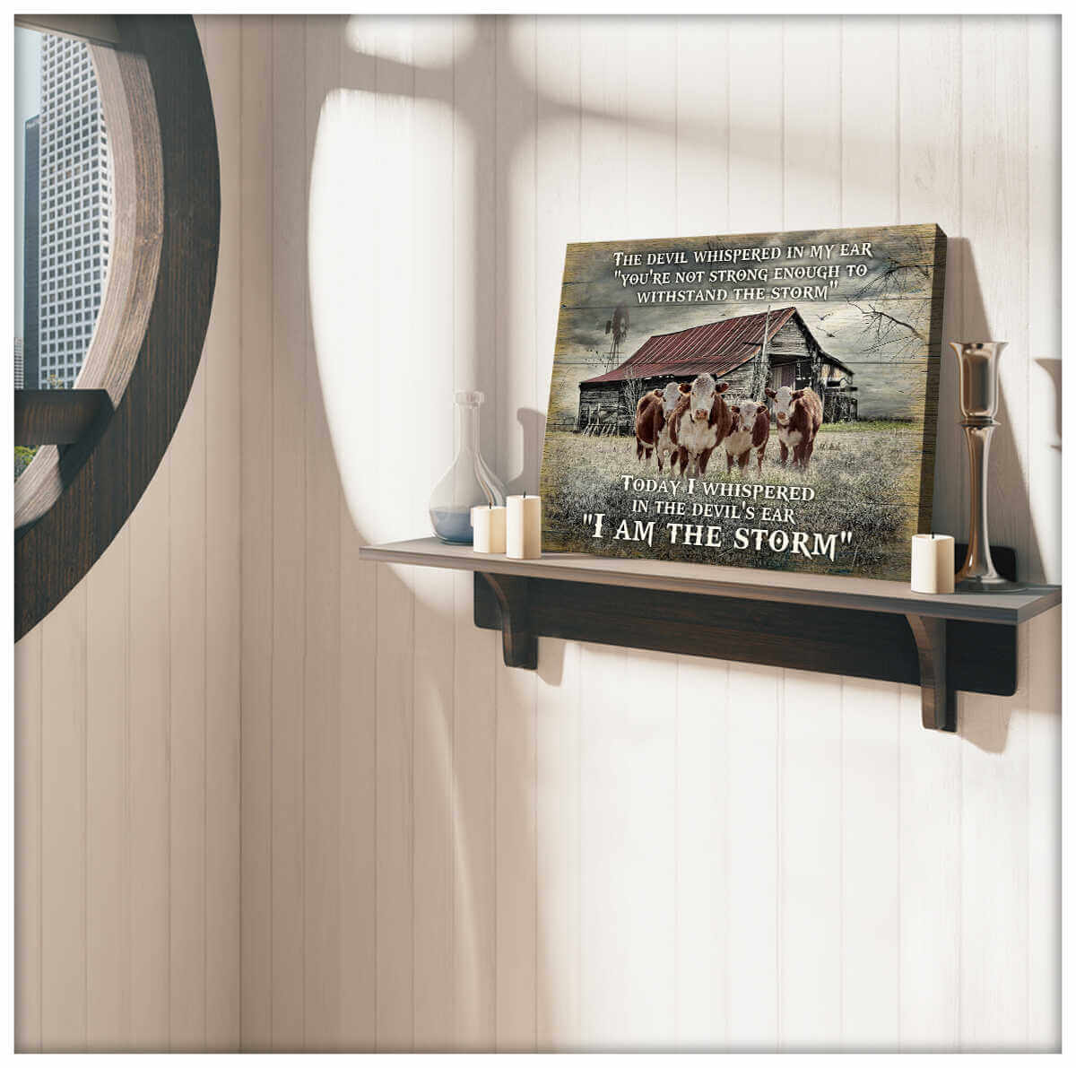 I-Am-The-Storm-Hereford-Cows-Canvas-Wall-Art-3 I Am The Storm Hereford Cows Canvas Wall Art 3