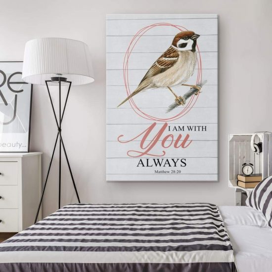 I Am With You Always Matthew 2820 Bible Verse Wall Art Canvas 1