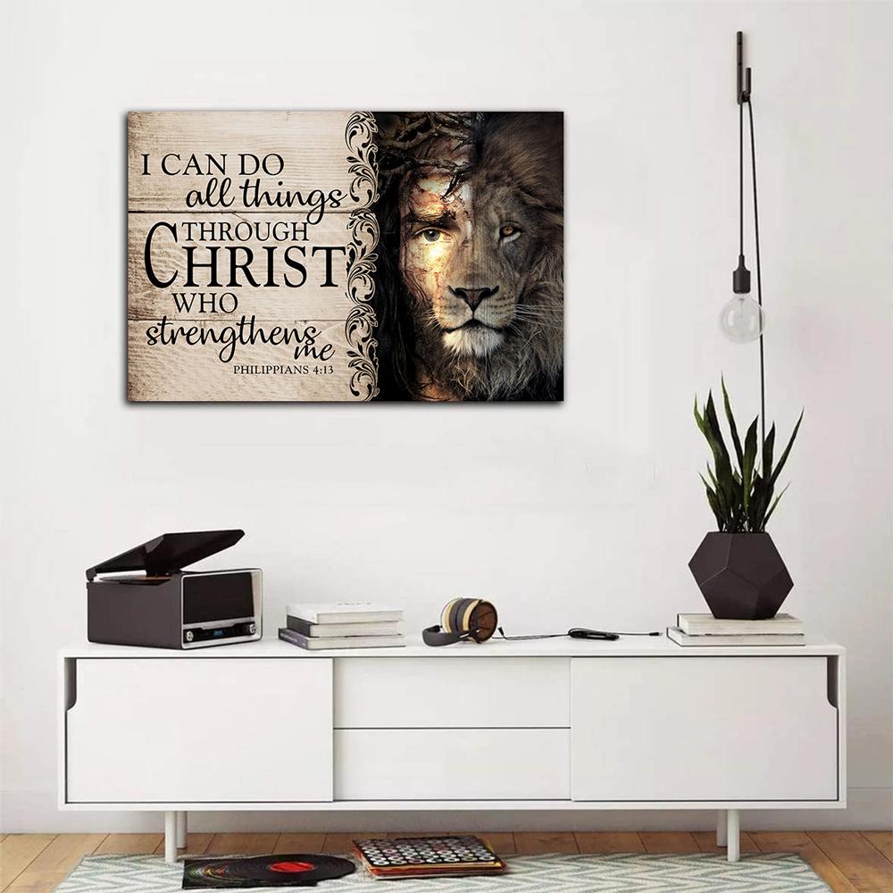 I Can Do All Things Wall Decor, Lion Jesus Wall Art, Lion Of Judah