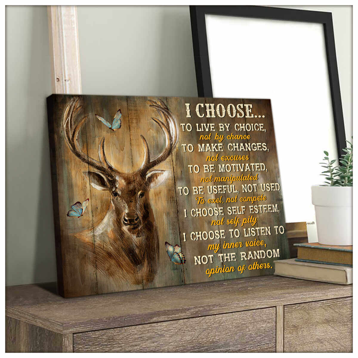 I-Choose-Deer-Canvas-Prints-Wall-Art-Decor-3 I Choose Deer Canvas Prints Wall Art Decor 3