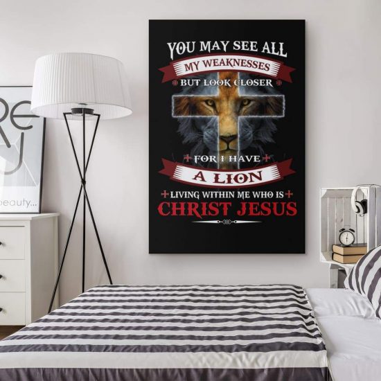 I Have A Lion Who Is Christ Jesus Christian Wall Art Canvas 1