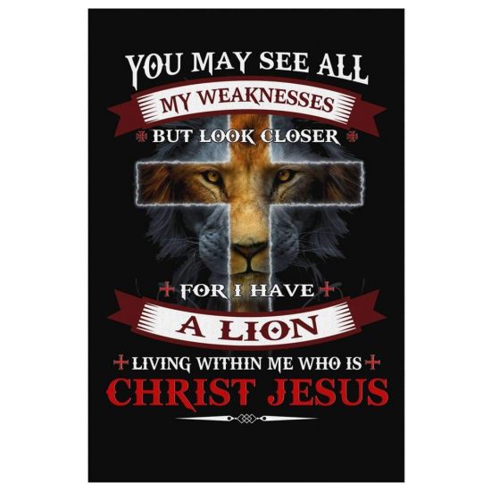 I Have A Lion Who Is Christ Jesus Christian Wall Art Canvas 2