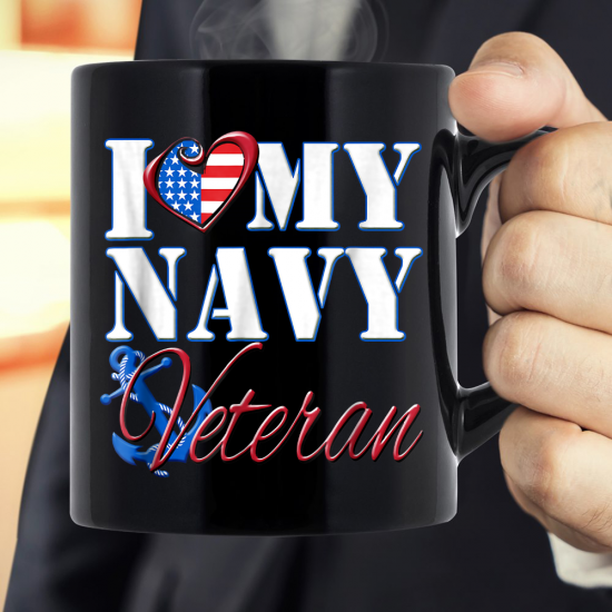 I Love My Navy Veteran Patriotic Sailor Mug