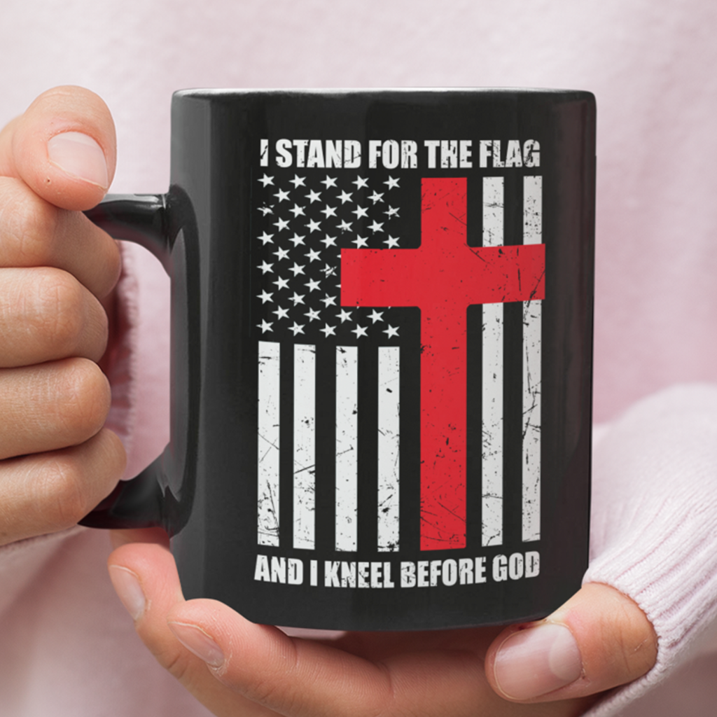 I Stand For The Flag And Kneel For God Coffee Mug