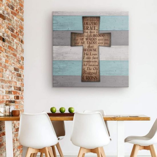 I Still Believe In Amazing Grace Cross Canvas Wall Art 1