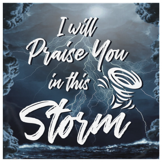 I Will Praise You In This Storm Canvas Wall Art 2