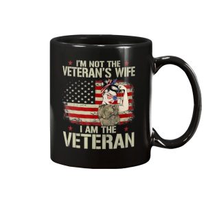 Im Not Veterans Wife Im Veteran American Flag Gift Mug 1