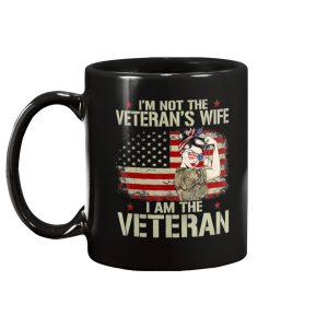 Im Not Veterans Wife Im Veteran American Flag Gift Mug 2