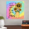 In The Morning When I Rise Give Me Jesus Sunflower Canvas Wall Art