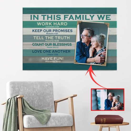 In This Family Personalized Photo Canvas Wall Art 1 In This Family Personalized Photo Canvas Wall Art 1