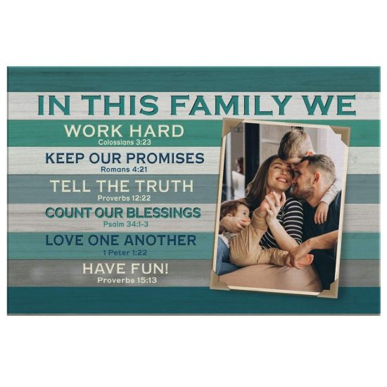 In This Family Personalized Photo Canvas Wall Art 2 In This Family Personalized Photo Canvas Wall Art 2